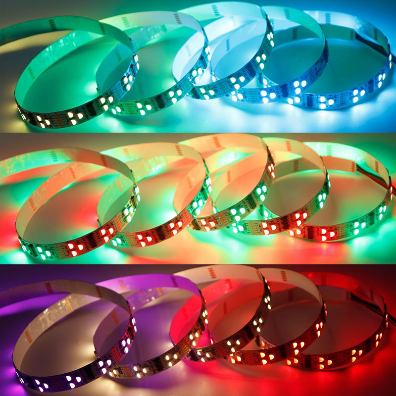 Double Row DMX RGBW LED Strip DC24V 15mm 600LEDs 16.4ft Double Row DMX RGBW LED Strip DC24V 15mm 600LEDs 16.4ft